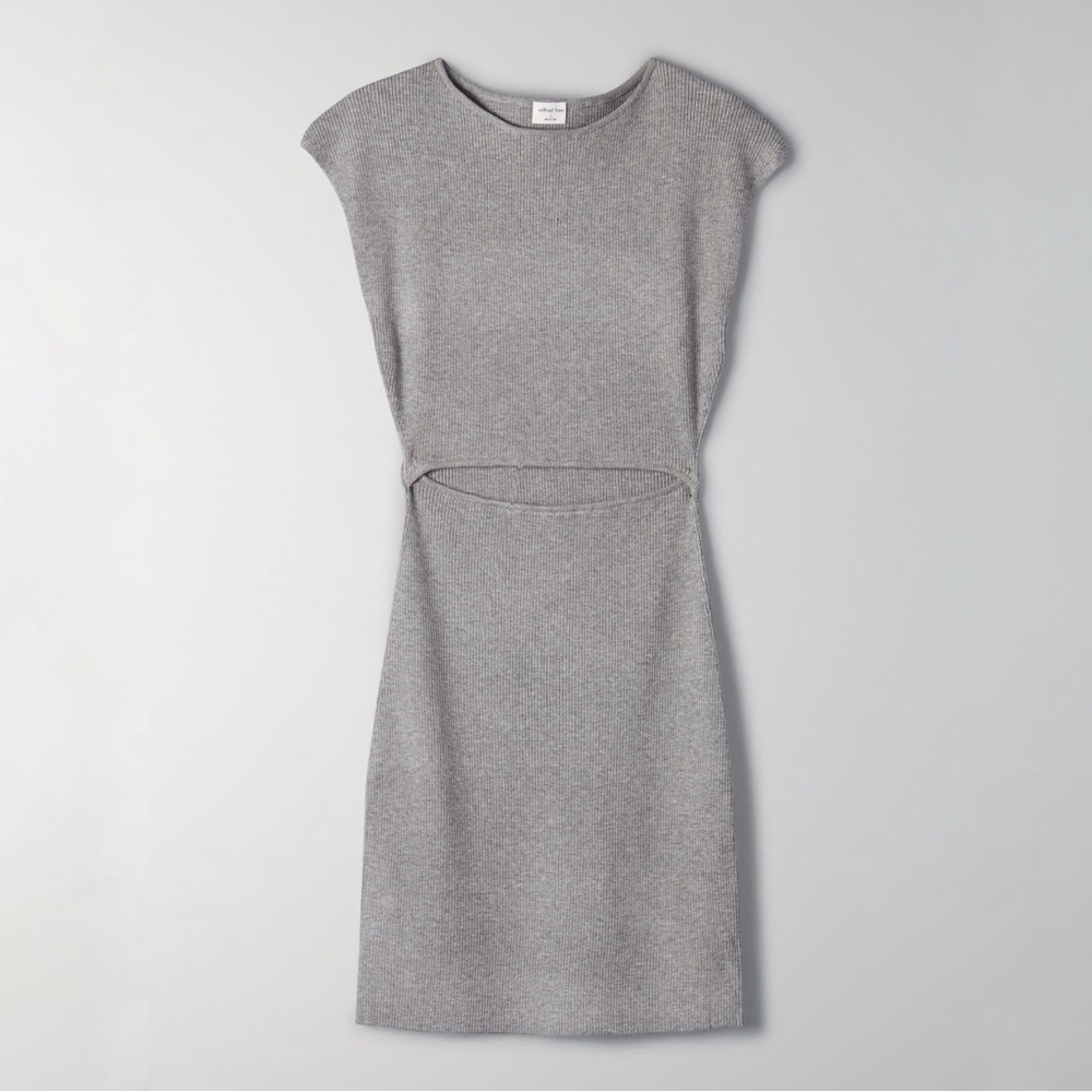 Aritzia Cut-Out Knit Mini Dress